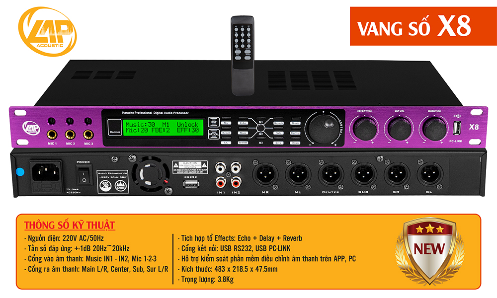 VANG SỐ LAP ACOUSTIC X8